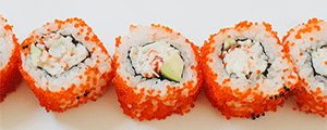 Tempting pieces of Ura maki